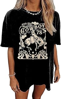 Women's Vintage Western Cowboy Short Sleeve T-Shirt