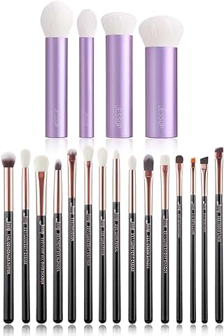 15-Piece Professional Makeup Brush Set with Face Kabuki