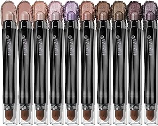10-Piece Neutral Shimmer and Matte Eye Shadow and Eyeliner Set