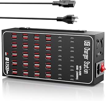 60-Port 300W USB Charger Station for Multiple Devices