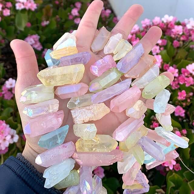 Natural Raw Crystal Quartz Beads for Healing and Chakra