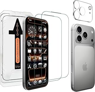 Three Full Coverage Tempered Glass Screen Protectors for iPhone 17 Pro
