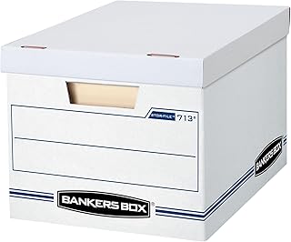 Six Basic Duty File Storage Boxes with Lids