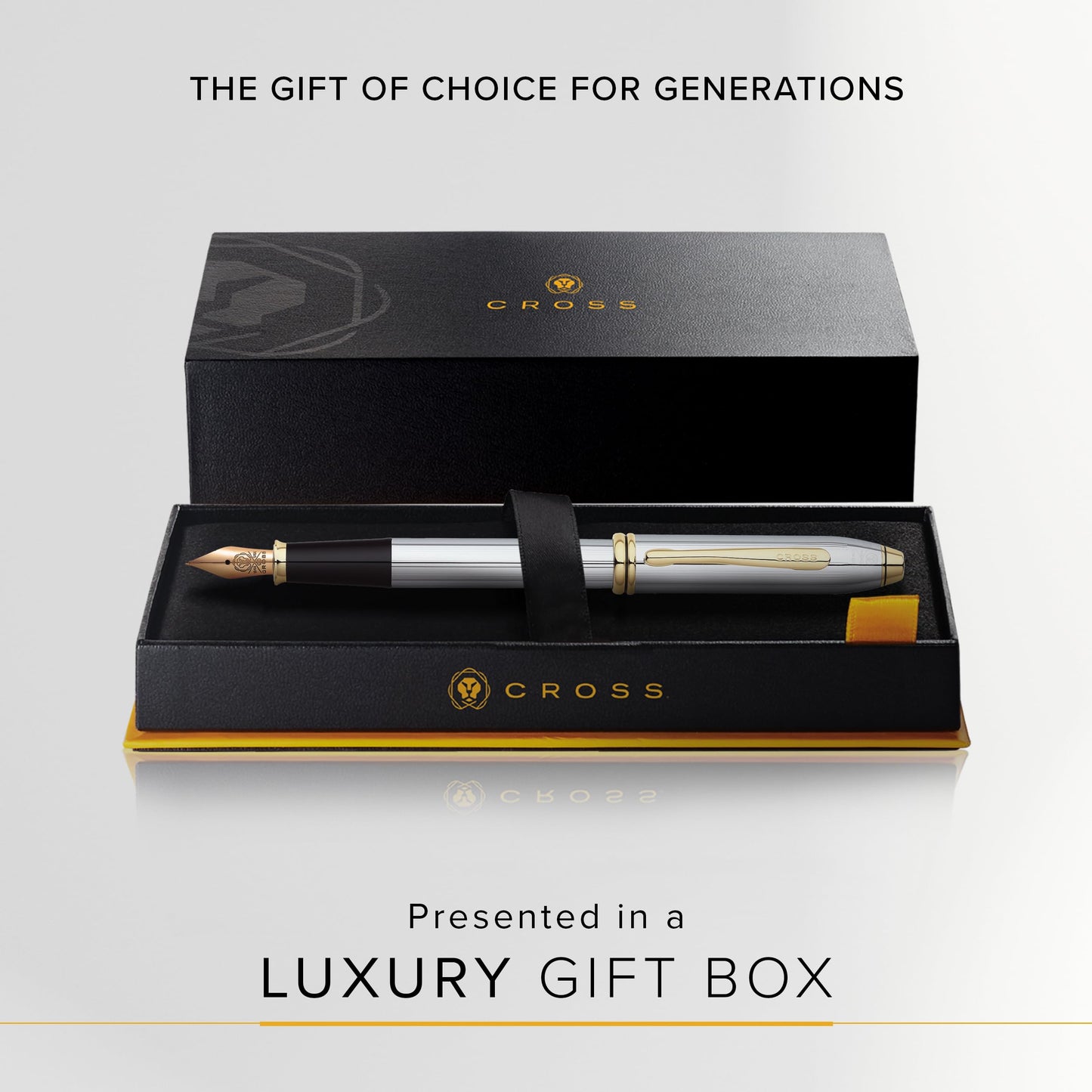 Refillable Fountain Pen in Gift Box with Black Ink