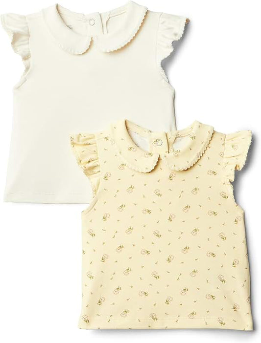 Toddler and Baby Girls' Short Sleeve Blouses Pack of 2