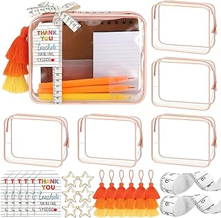Teacher Appreciation Gift Set with Clear Makeup Bag and Cards
