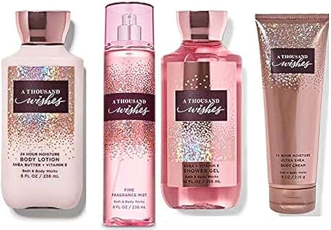 A Thousand Wishes Gift Set with Lotion, Shower Gel, Body Cream, and Fragrance Mist