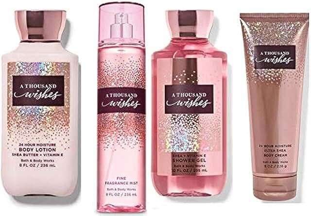 A Thousand Wishes Gift Set with Lotion, Shower Gel, Body Cream, and Fragrance Mist