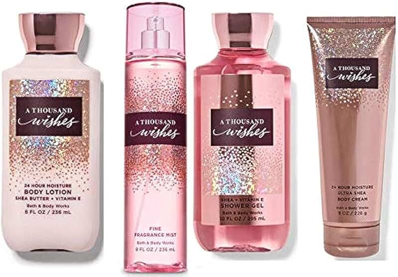 A Thousand Wishes Gift Set with Lotion, Shower Gel, Body Cream, and Fragrance Mist