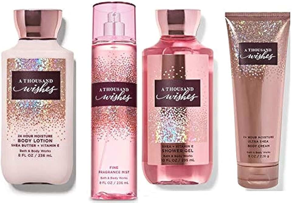 A Thousand Wishes Gift Set with Lotion, Shower Gel, Body Cream, and Fragrance Mist