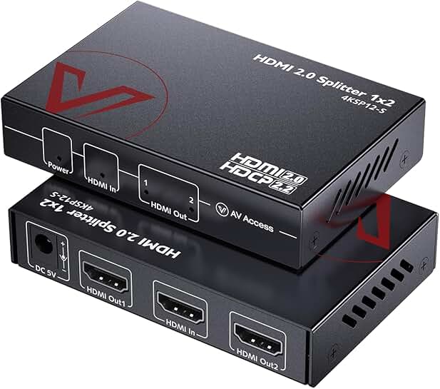 HDMI 2.0 Splitter 4K@60Hz 2 Out with HDR10 & 3D