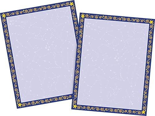 Decorative 8.5" x 11" Computer Paper Set, 100 Sheets