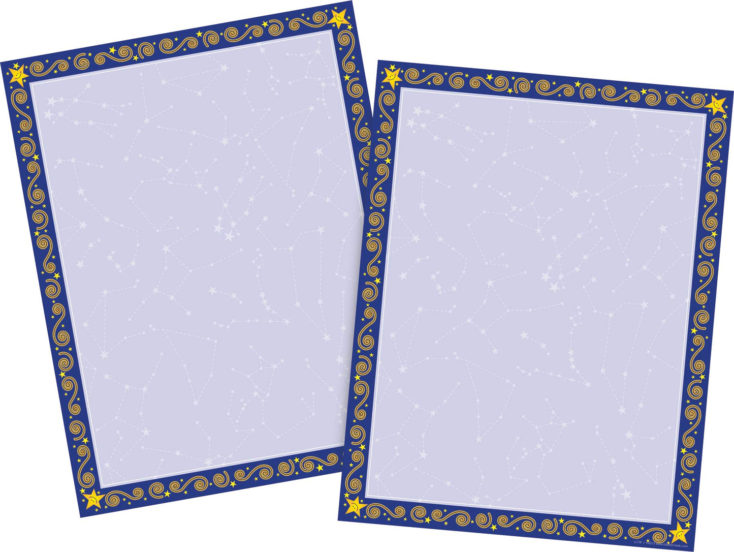 Decorative 8.5" x 11" Computer Paper Set, 100 Sheets