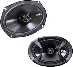 Set of Two 6x9 Car Coaxial Speakers, 100W, 4 Ohm