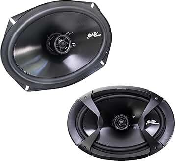 Set of Two 6x9 Car Coaxial Speakers, 100W, 4 Ohm