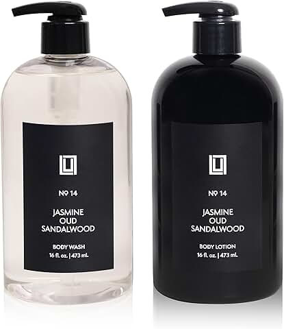 Jasmine, Oud & Sandalwood Body Wash and Lotion Set