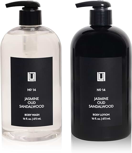Jasmine, Oud & Sandalwood Body Wash and Lotion Set