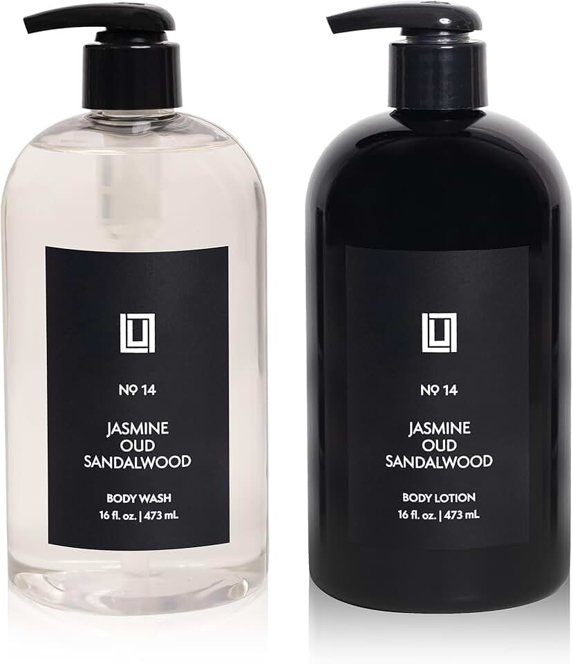 Jasmine, Oud & Sandalwood Body Wash and Lotion Set
