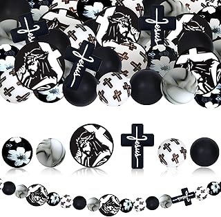 Set of 56 Cross Focal Beads for DIY Crafts