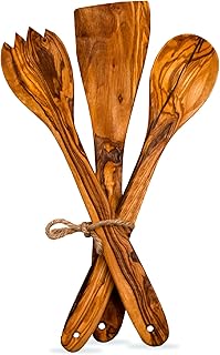 3-Piece Olive Wood Cooking Utensils Set