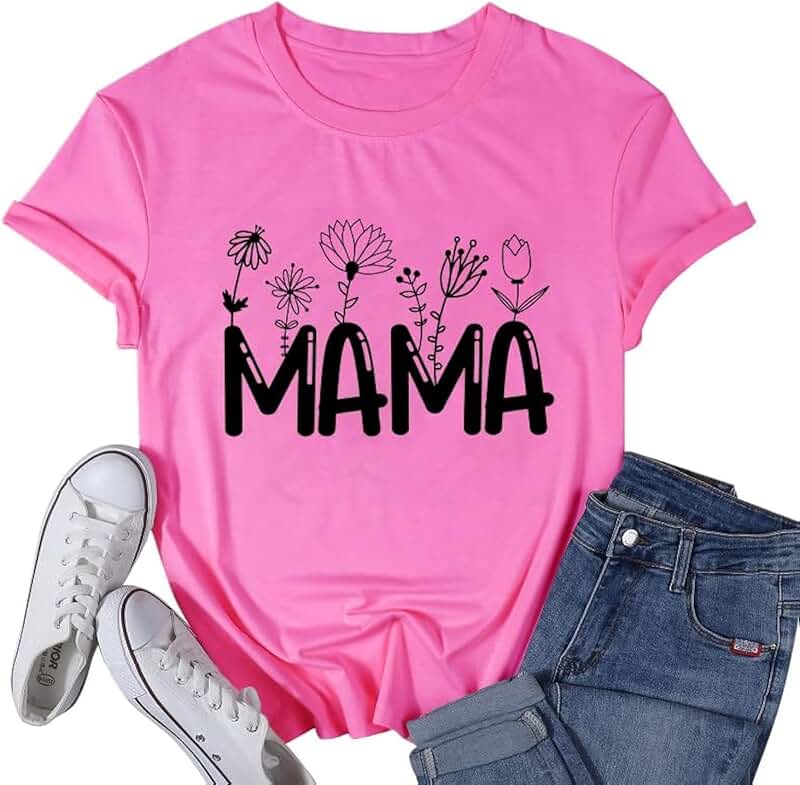 Women’s Cute Nature Flower Short Sleeve T-Shirt