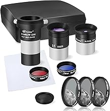 2-Inch Telescope Moon Filter Set with 8 Eyepiece and Filter Accessories
