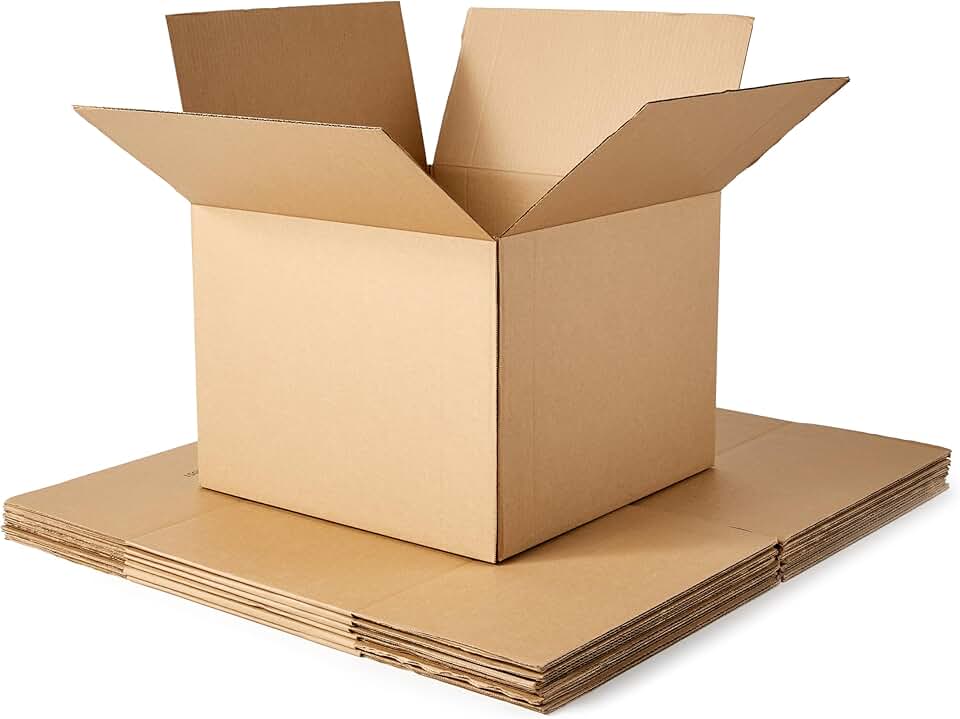 Large 6-Pack Cardboard Moving Boxes, 20" x 20" x 15"