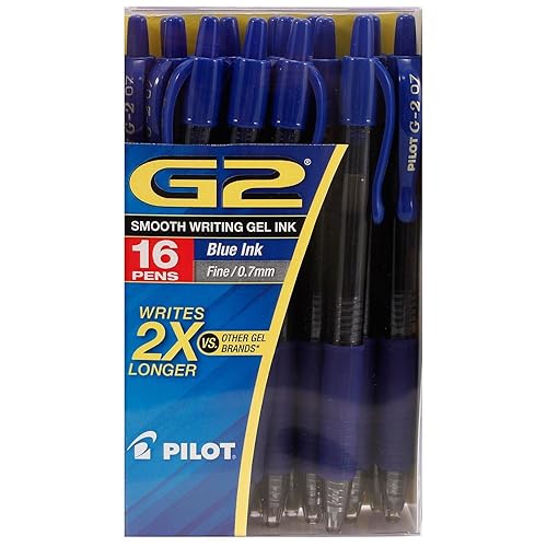 Blue Fine Point Gel Pens, 16 Pack