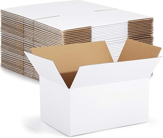 Small white shipping boxes, 30-pack