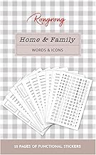 Family and Home Organization Sticker Book with 25 Pages