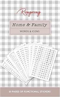 Family and Home Organization Sticker Book with 25 Pages