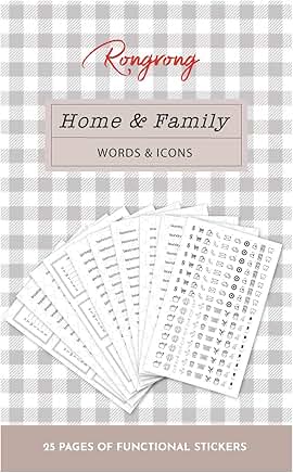 Family and Home Organization Sticker Book with 25 Pages