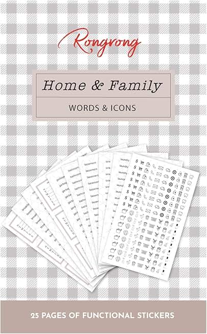 Family and Home Organization Sticker Book with 25 Pages