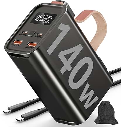 Portable 140W 50,000mAh Power Bank with 4 USB-C Ports