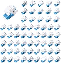 60 pcs LC Duplex Fiber Optic Keystone Jack Coupler White