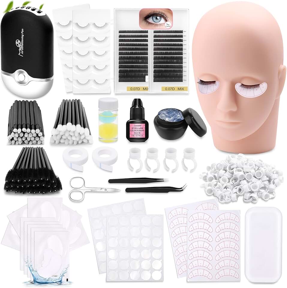 Eyelash Extension Practice Kit with Tools for Beginners