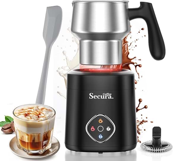 4-in-1 Electric Milk Frother and Steamer, 13.5oz