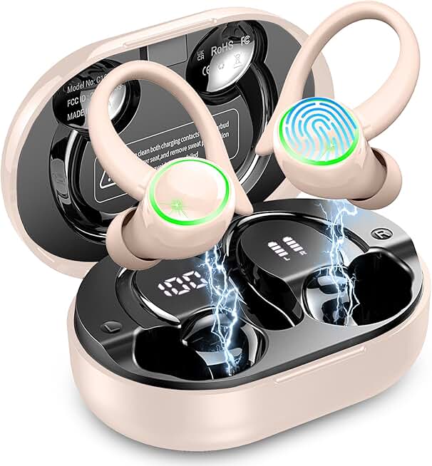 Wireless Bluetooth Earbuds with Noise Cancelling and 50H Playtime