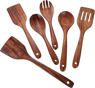 Teak Wood Cooking Utensils with Long Handles
