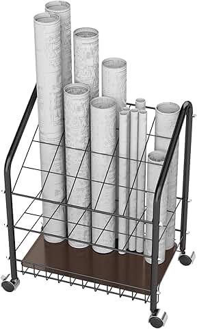 20-slot double-layer blueprint storage cart