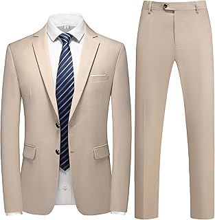 Men's Slim Fit 2-Piece Suit for Wedding and Prom