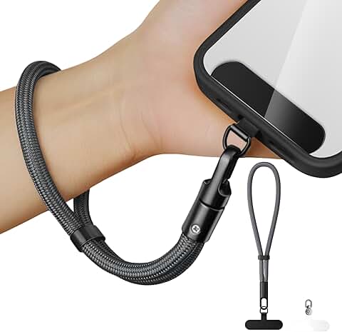 Minimalist Wrist Strap Phone Lanyard with Adjustable Drop-Proof Design