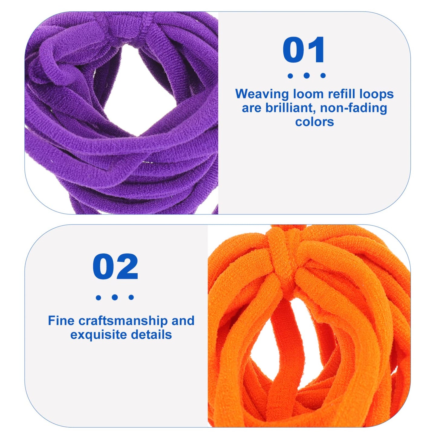 Colorful Elastic Potholder Refill Kit 192pcs
