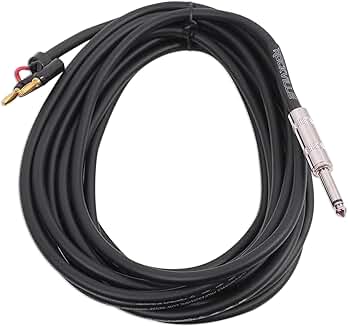 20ft 1/4" TS to Banana Speaker Cable, 16 Gauge