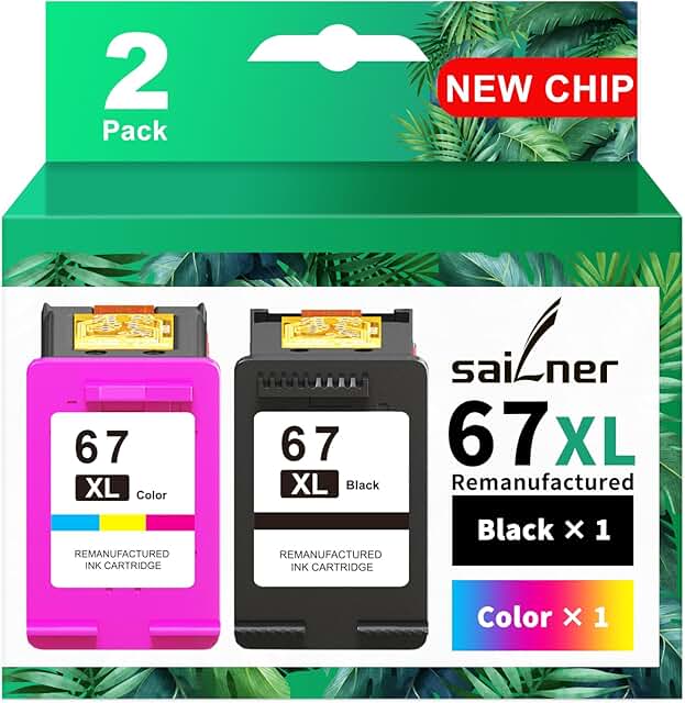 Black and color ink for HP printers