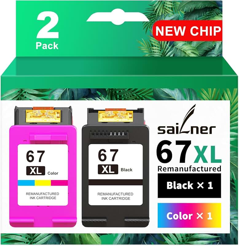 Black and color ink for HP printers