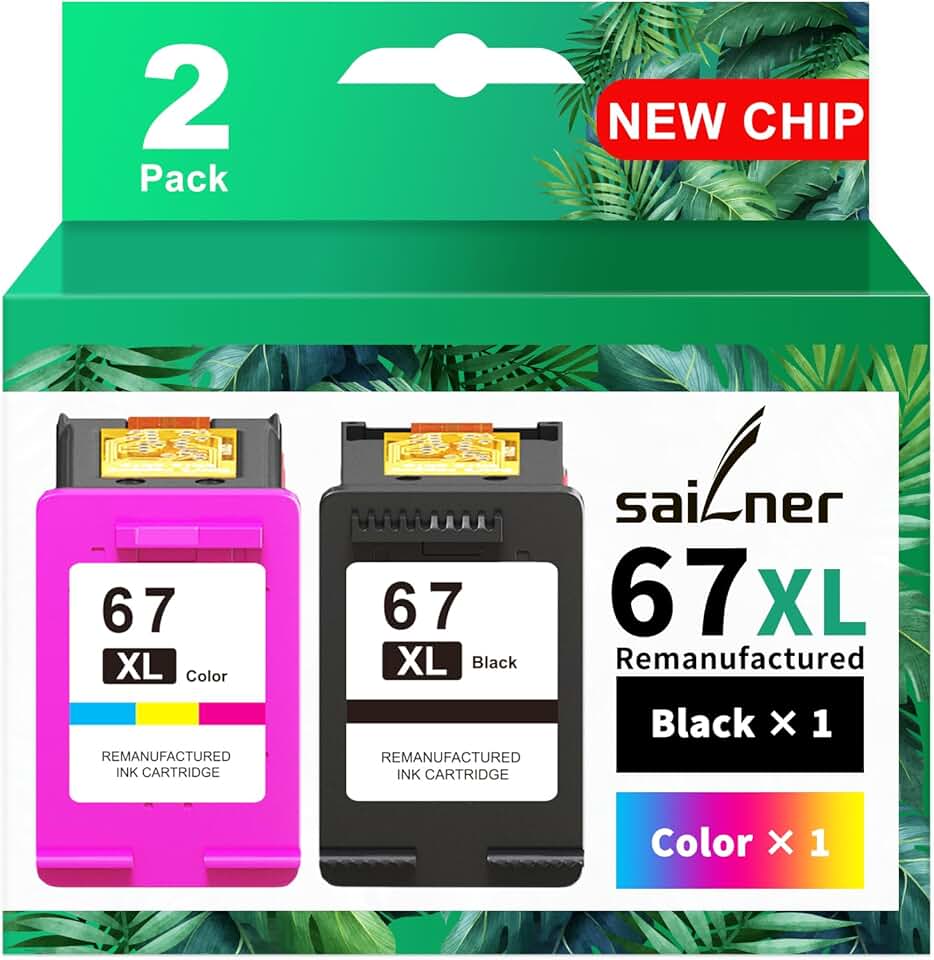 Black and color ink for HP printers