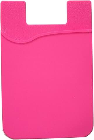 Hot Pink Silicone Phone Card Holder Wallet