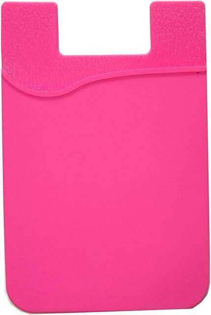 Hot Pink Silicone Phone Card Holder Wallet