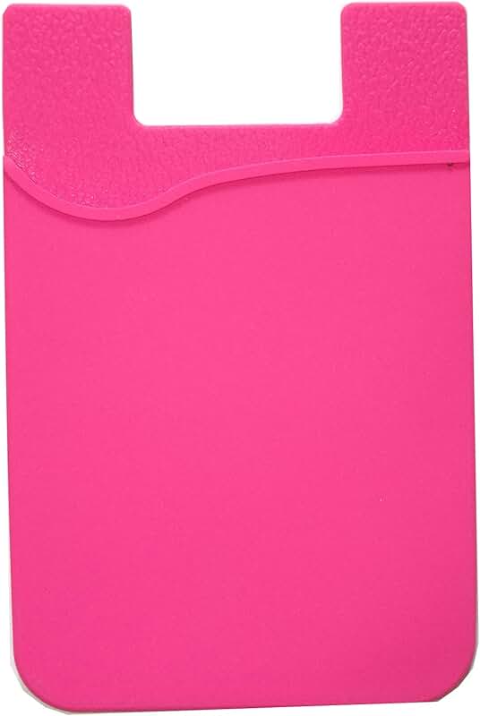 Hot Pink Silicone Phone Card Holder Wallet